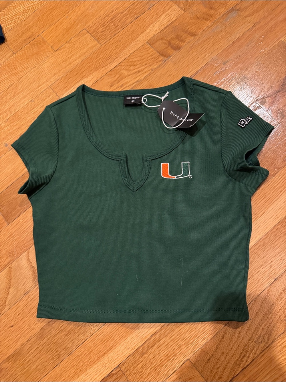 Hype & Vice NWT size S university of Miami top - Picture 2 of 6